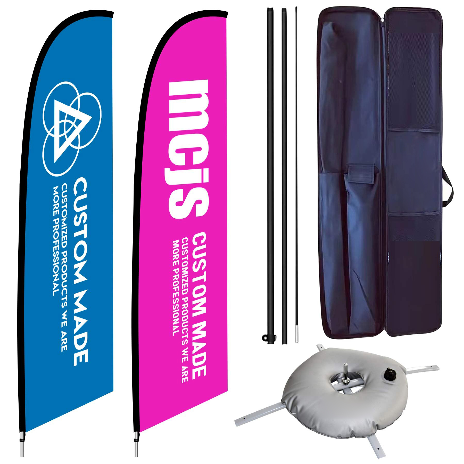 FlyFlyPromos - 9 Ft Advertising Feather Flag Fit (Double-Sided) Image 1 - Promotional Product
